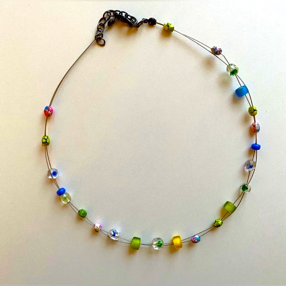 Beaded Choker Necklace, Sz: OS